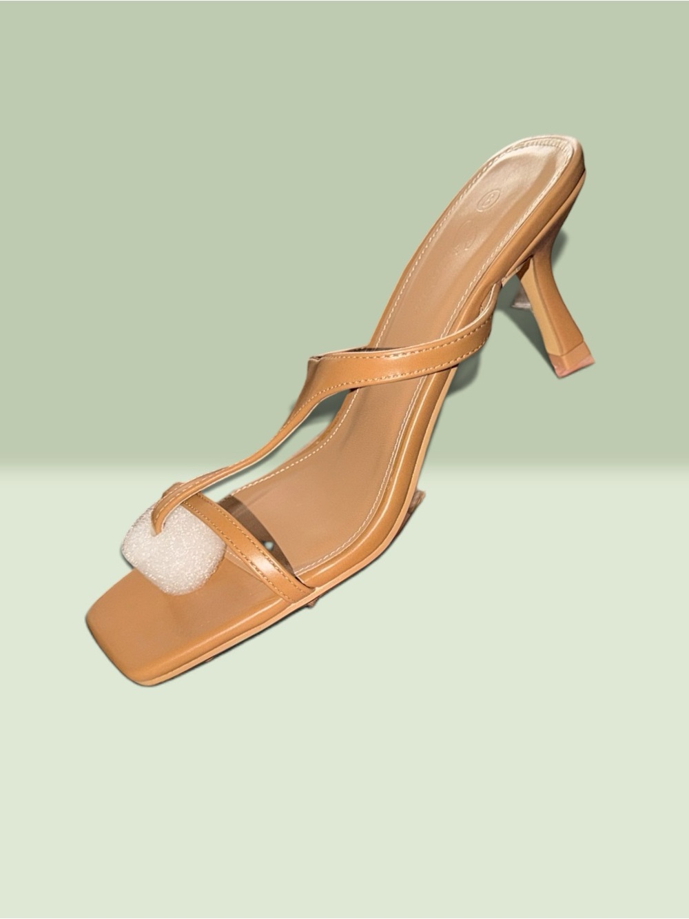 Women's Tan Strappy High Heel Sandal